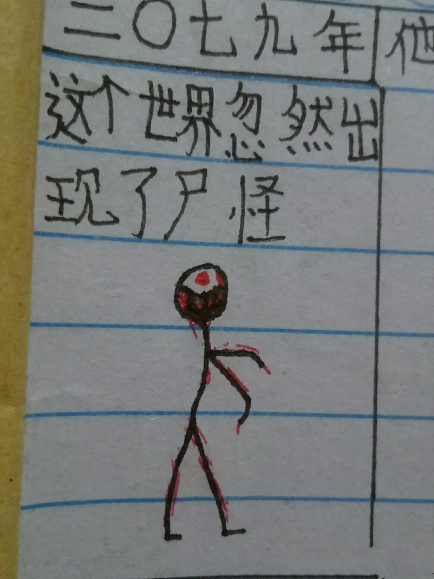 发现了五年级画的漫画 火