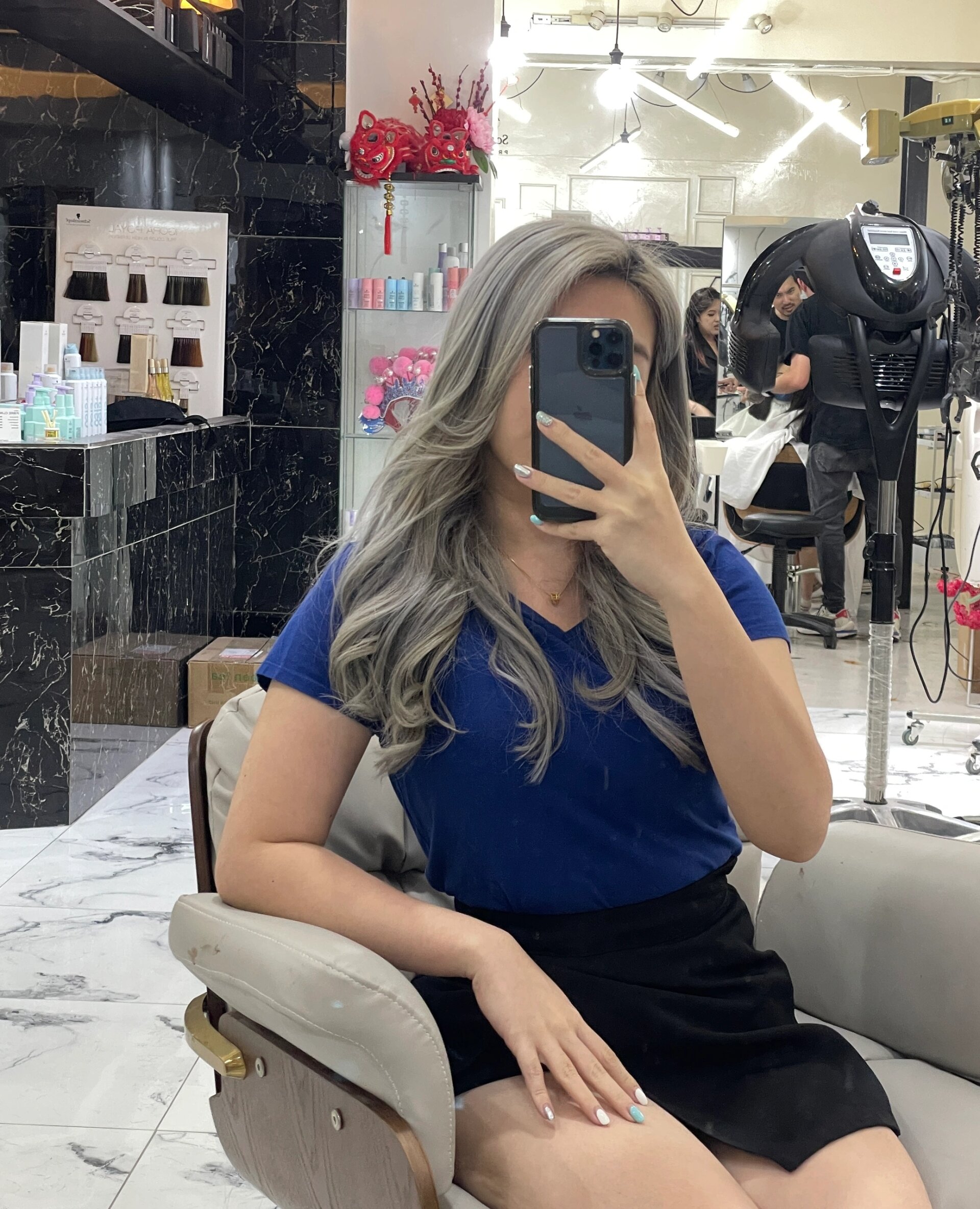 9890 奶奶灰 灰色发色!不用漂 不用染!