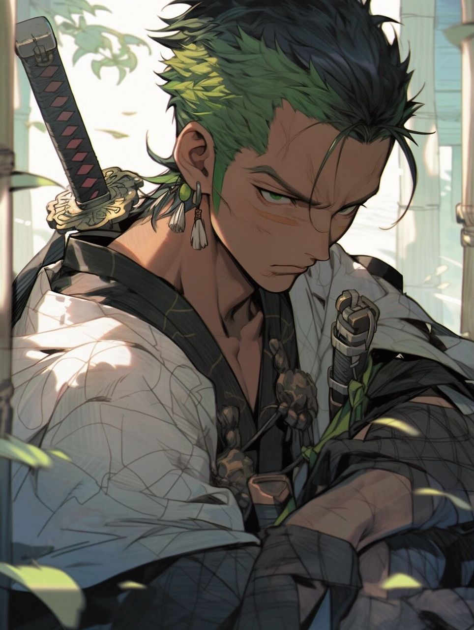 索隆|古风帅哥|壁纸(附咒语) 阎王·三刀流·飞龙·侍极  7815