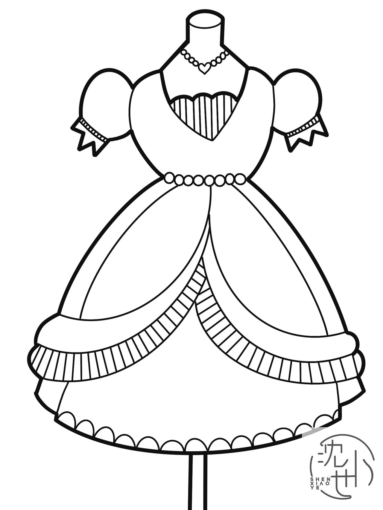 女孩素材——公主裙系列(可打印)