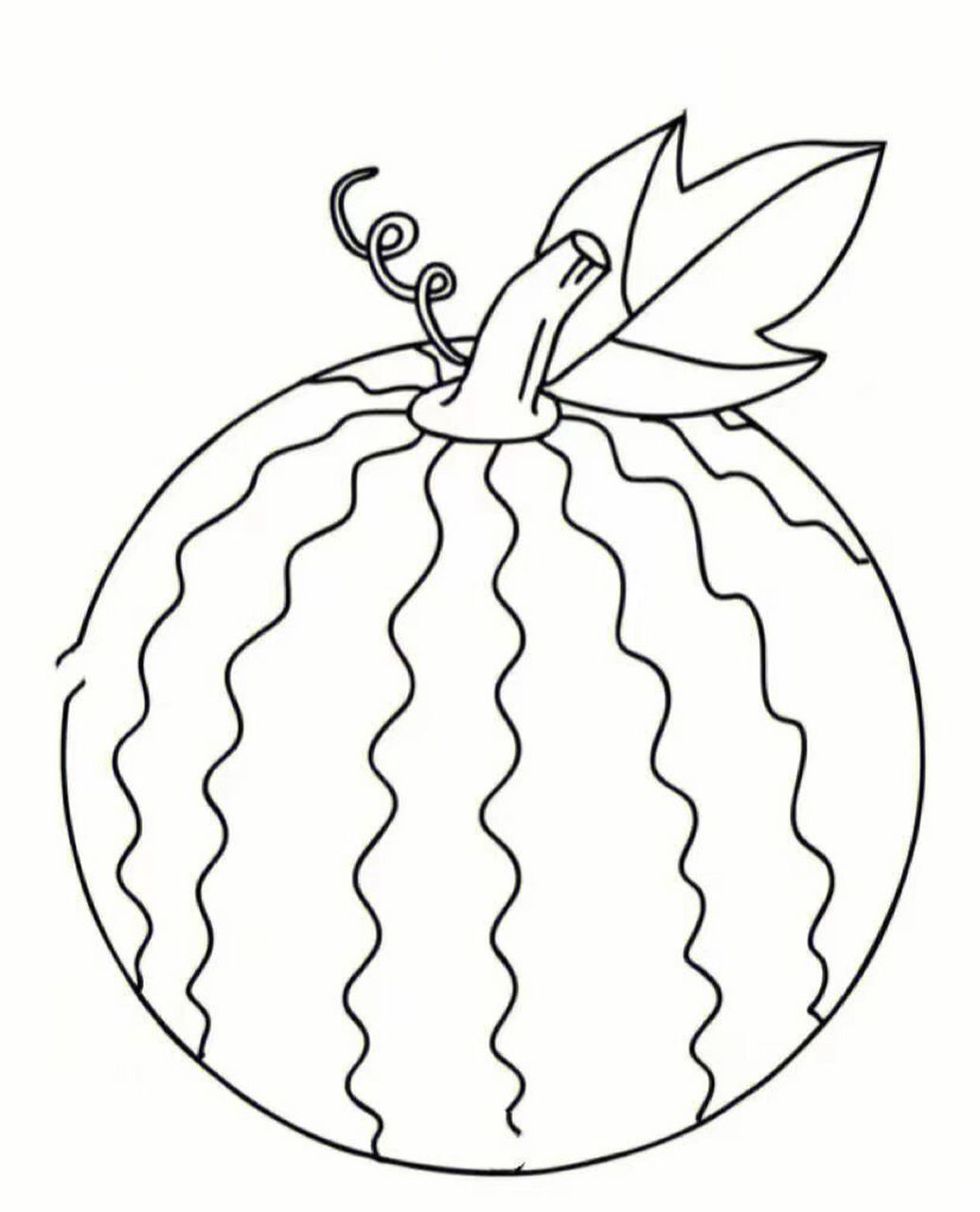 水果简笔画,可涂色,可当拓印画