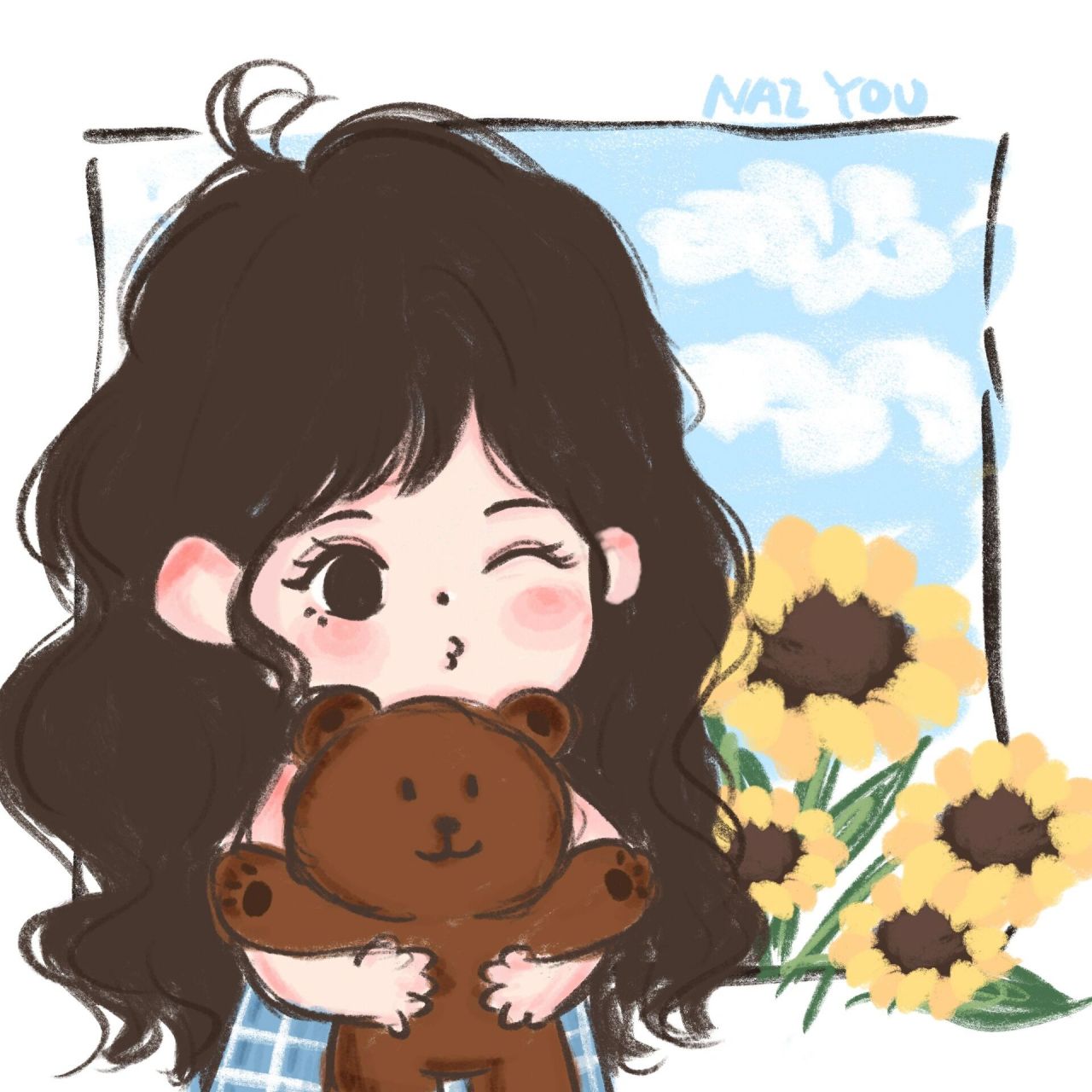 原创头像|兔子92和小熊93 自从出了六宫格头像之后发现大家很喜欢