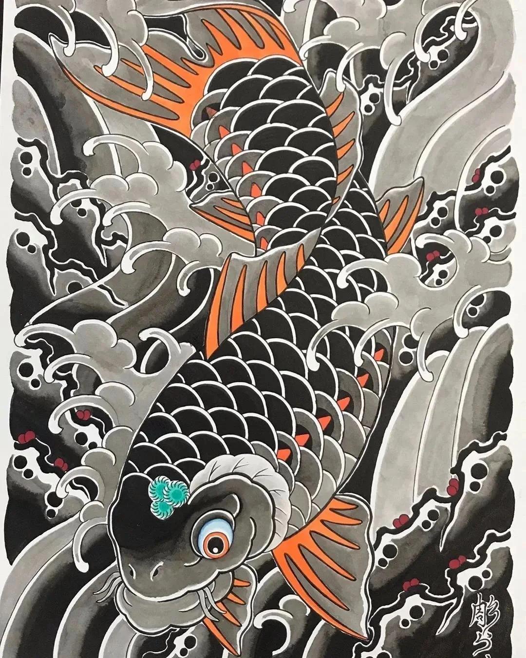 精选老传统鲤鱼手稿收藏合集分享