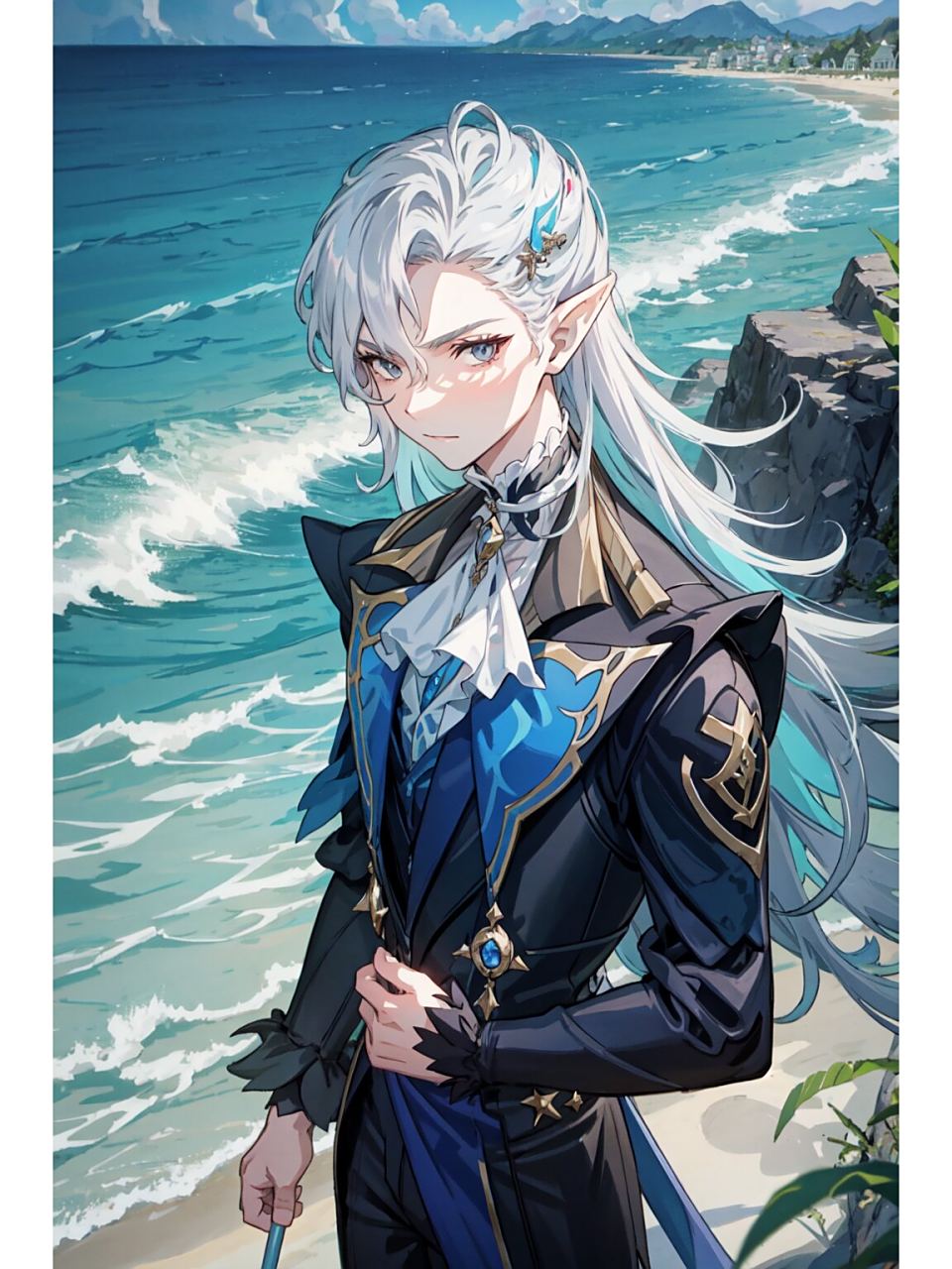 ai壁纸 | 原神水龙王那维莱特 part.2 三年之期已至,恭迎龙王归位.