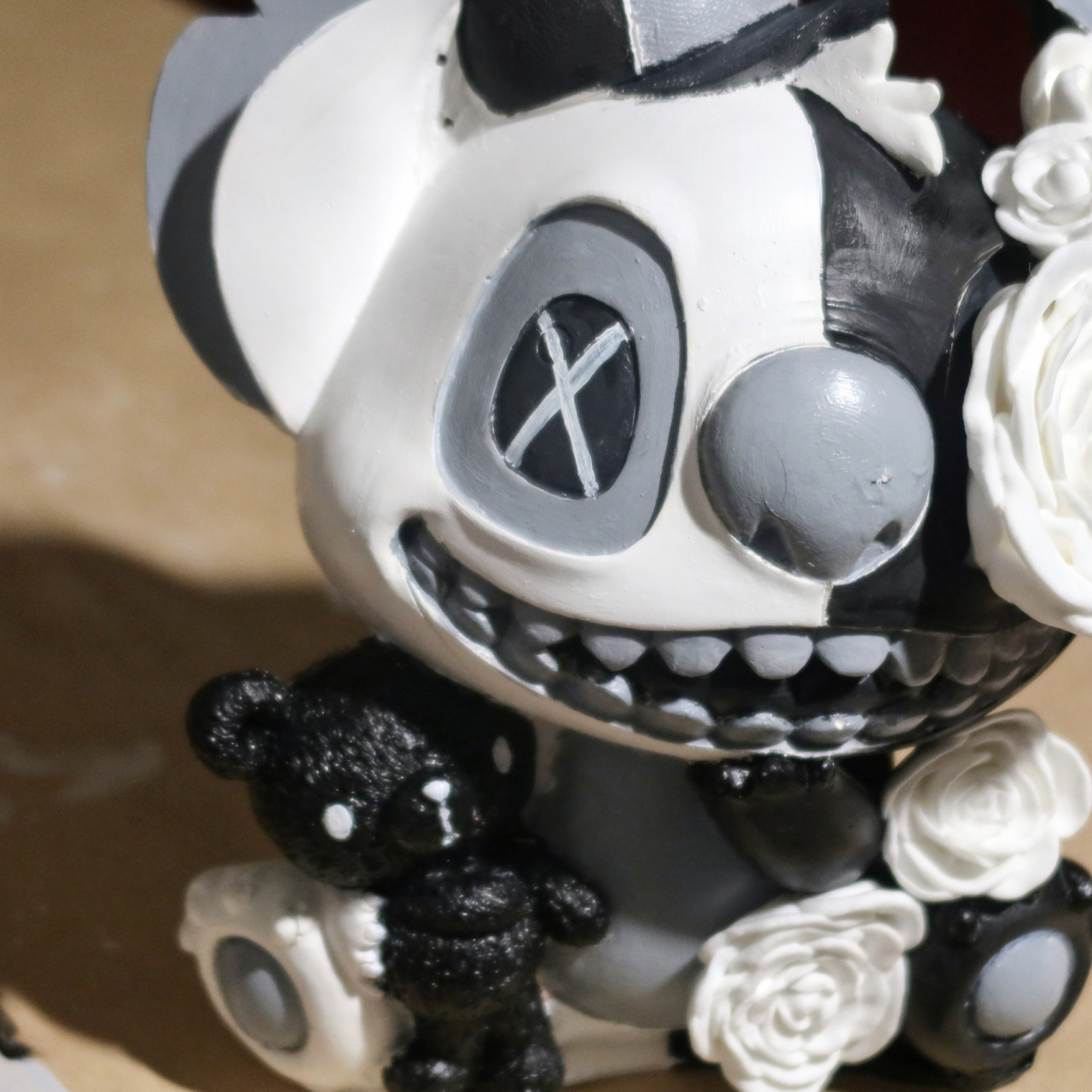 handmade|暗黑恐怖风·石膏娃娃史迪仔 #黑白之间 非黑即白 (有点小