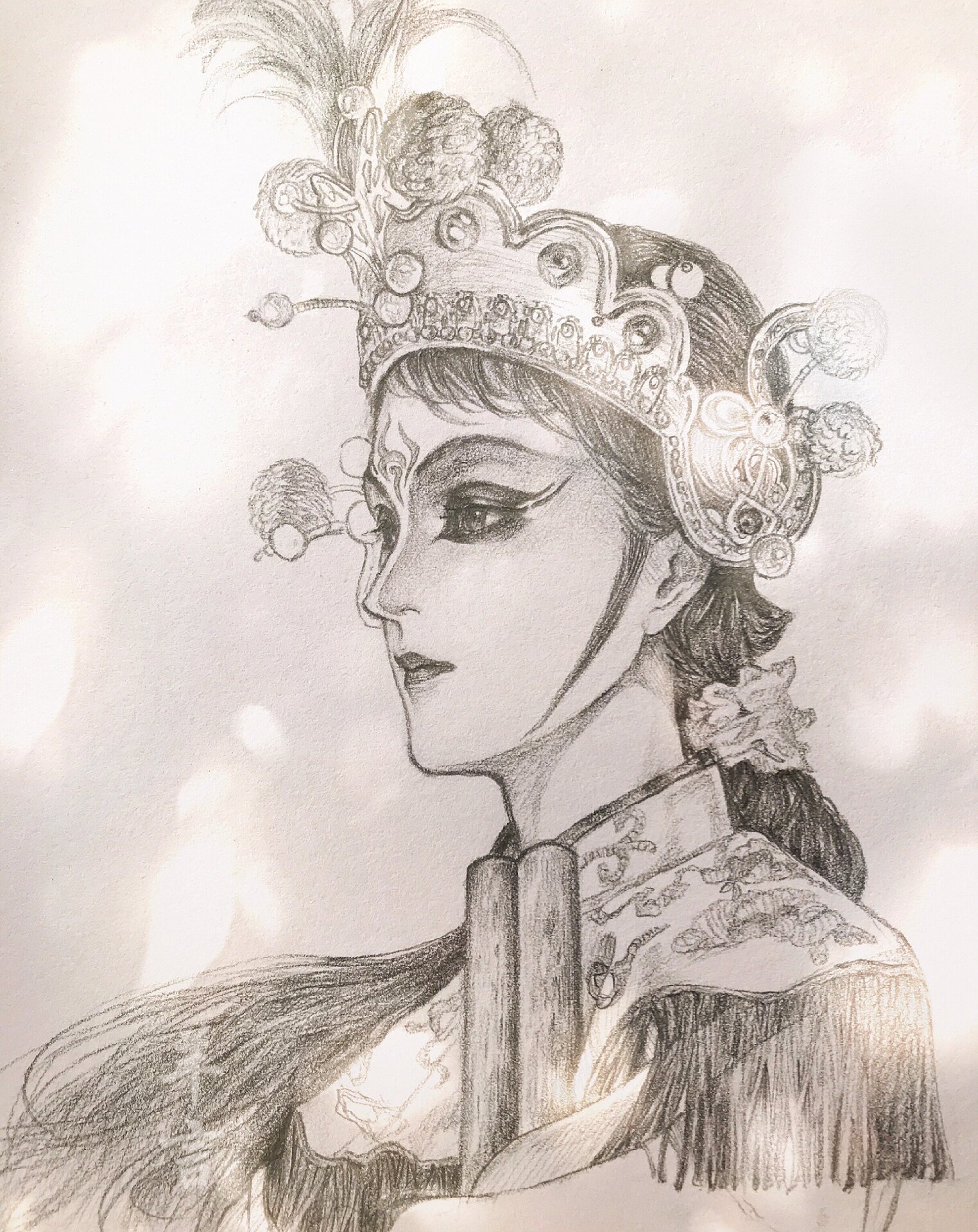 铅笔画英歌舞--孙二娘