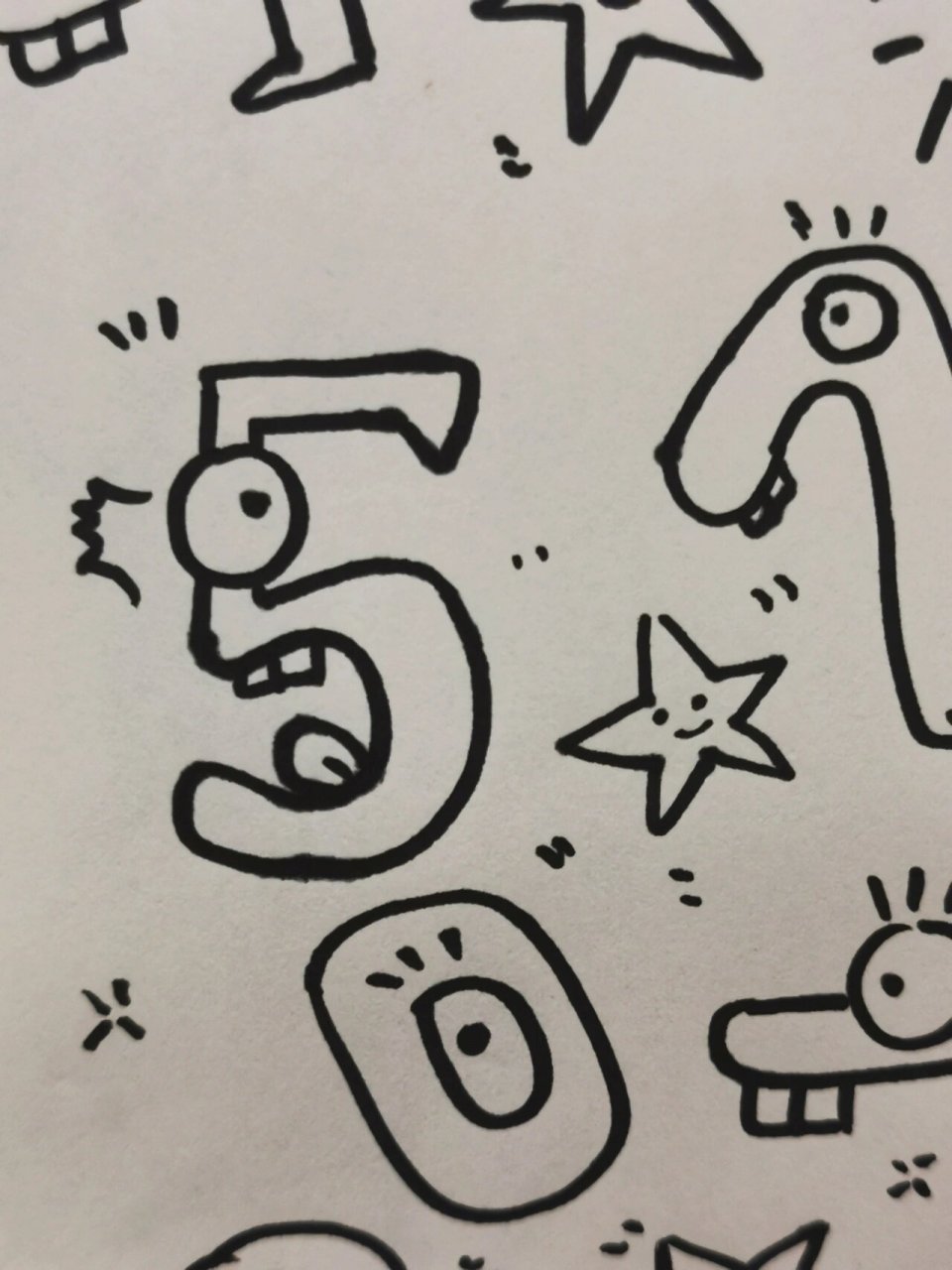一群可爱的数字简笔画(15/100) 数字的一些简笔画 简单可爱的东西真的