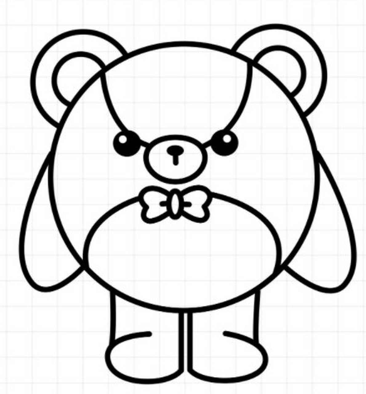 和我一起来画超可爱的仔仔熊吧啊93 #简笔画#0202#可爱简笔画