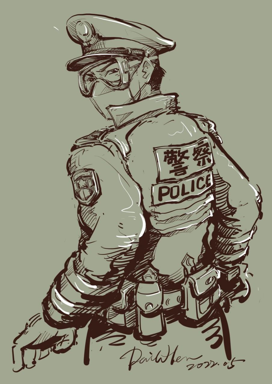 抗疫警察|防疫手抄报| 警察系列5