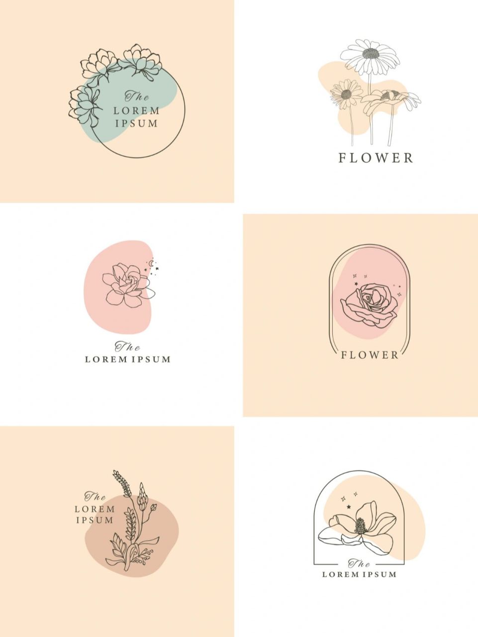 logo | 手绘 植物 花卉 鲜花 花店 logo设计 大自然一直是设计师的