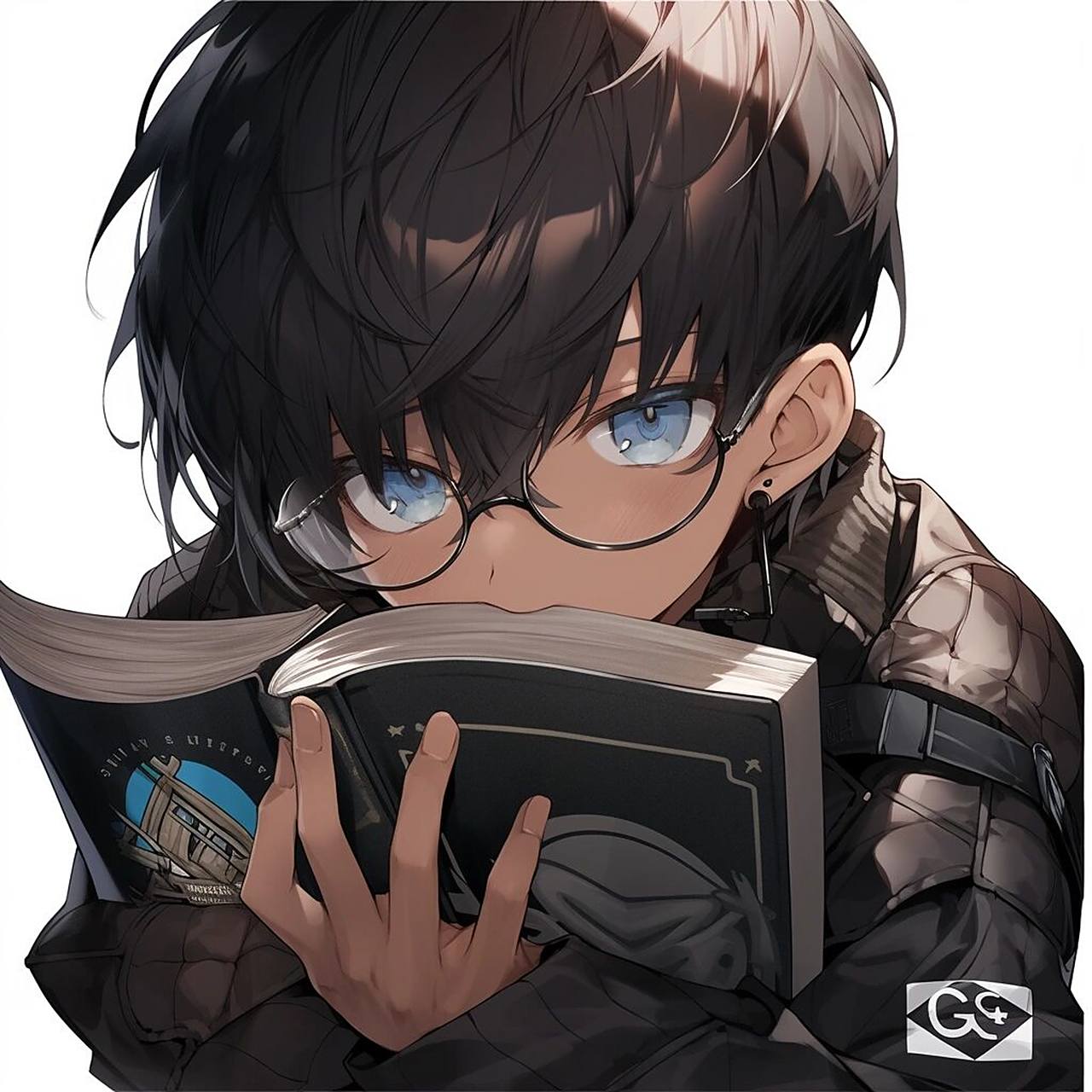 动漫男生头像 | 黑发眼镜的少年感