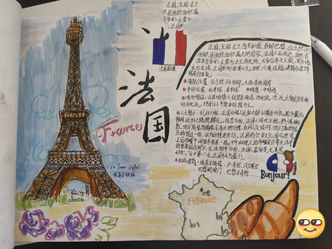 法国手抄报and历史思维导图