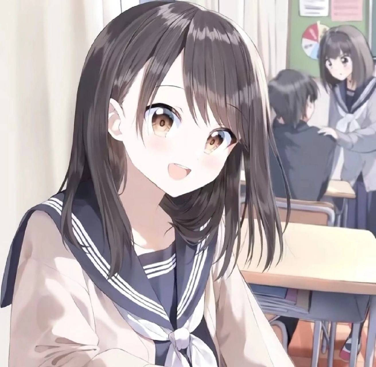 女高中生必备二次元头像 高中生.