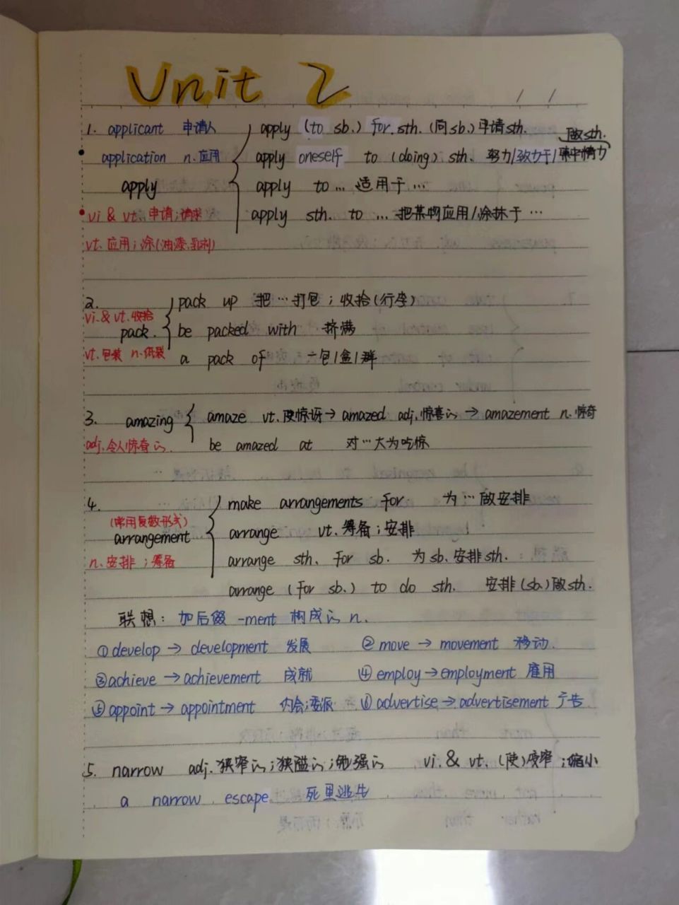 高一英语必修一61二单元单词笔记