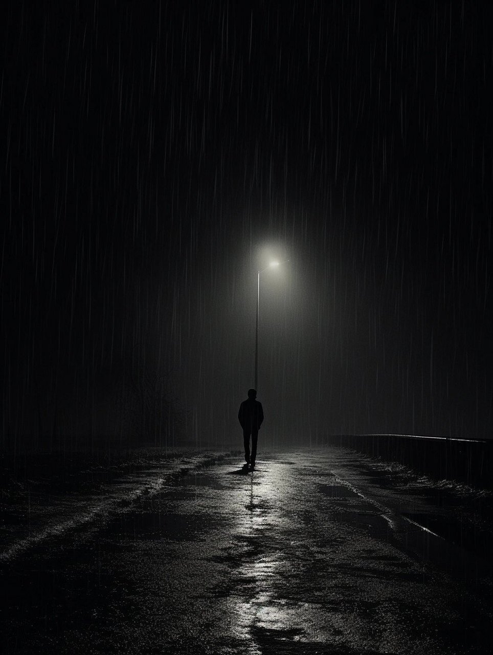 一个男人孤独的背影图片 男人孤独的背影  在寂静的街头,一张男人孤独