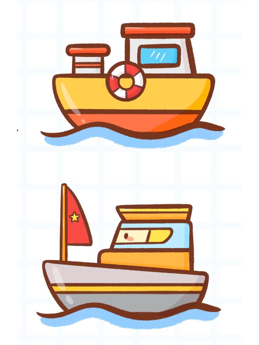 7315控笔练习第73天|可爱小船简笔画