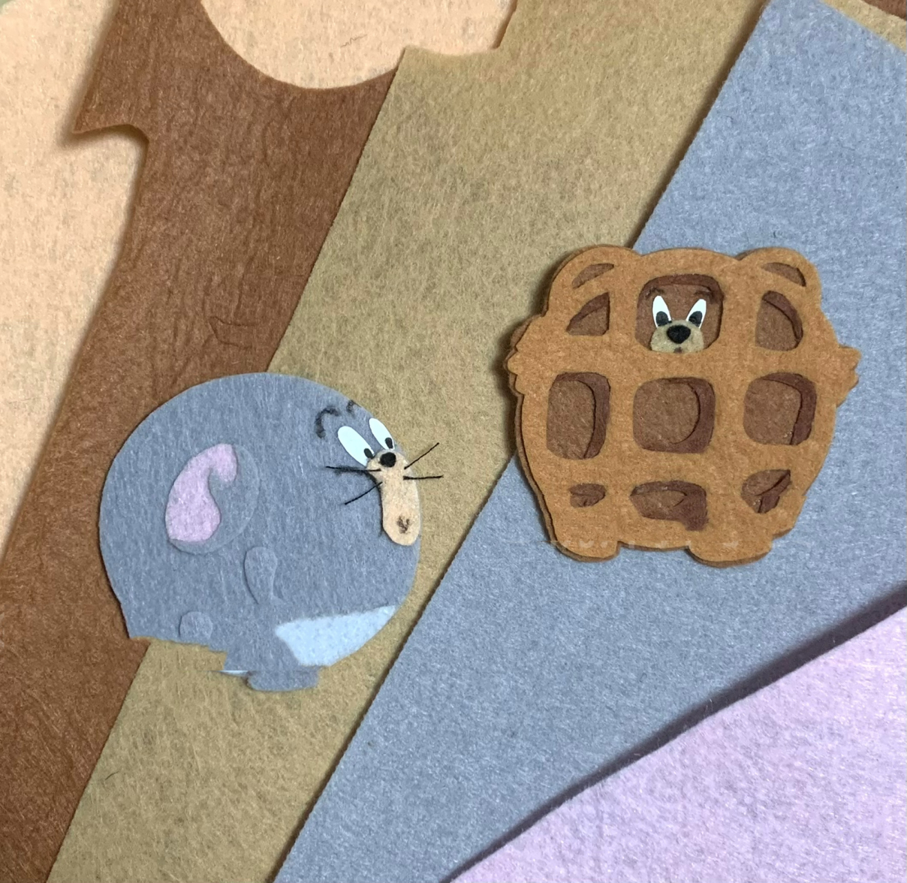 不织布|泰菲:杰瑞表哥你怎么变华夫饼了 变成球的泰菲:表哥你怎么变