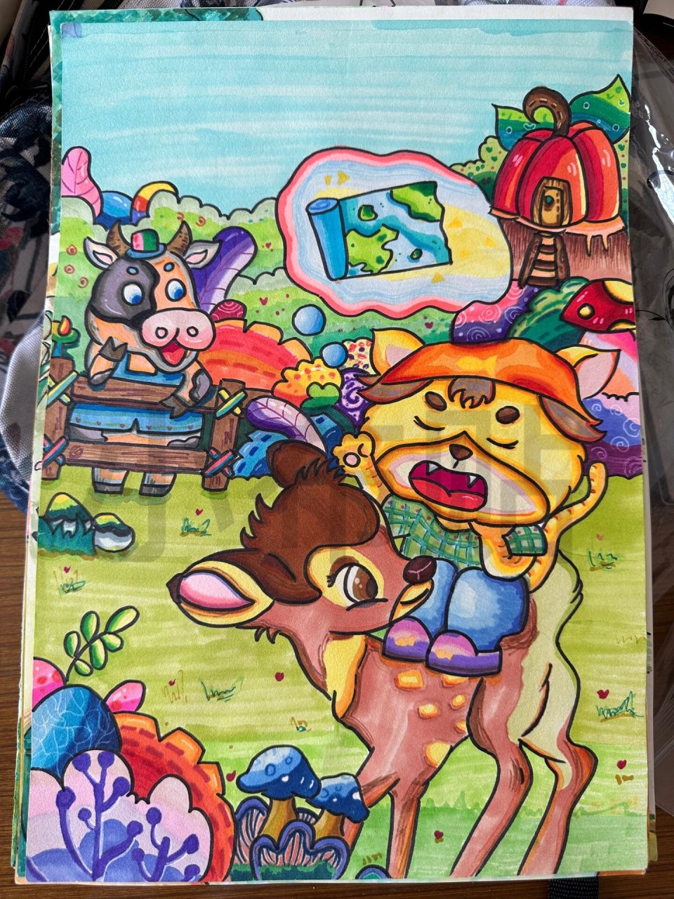 儿童画《野猫的城市》 临摹评论