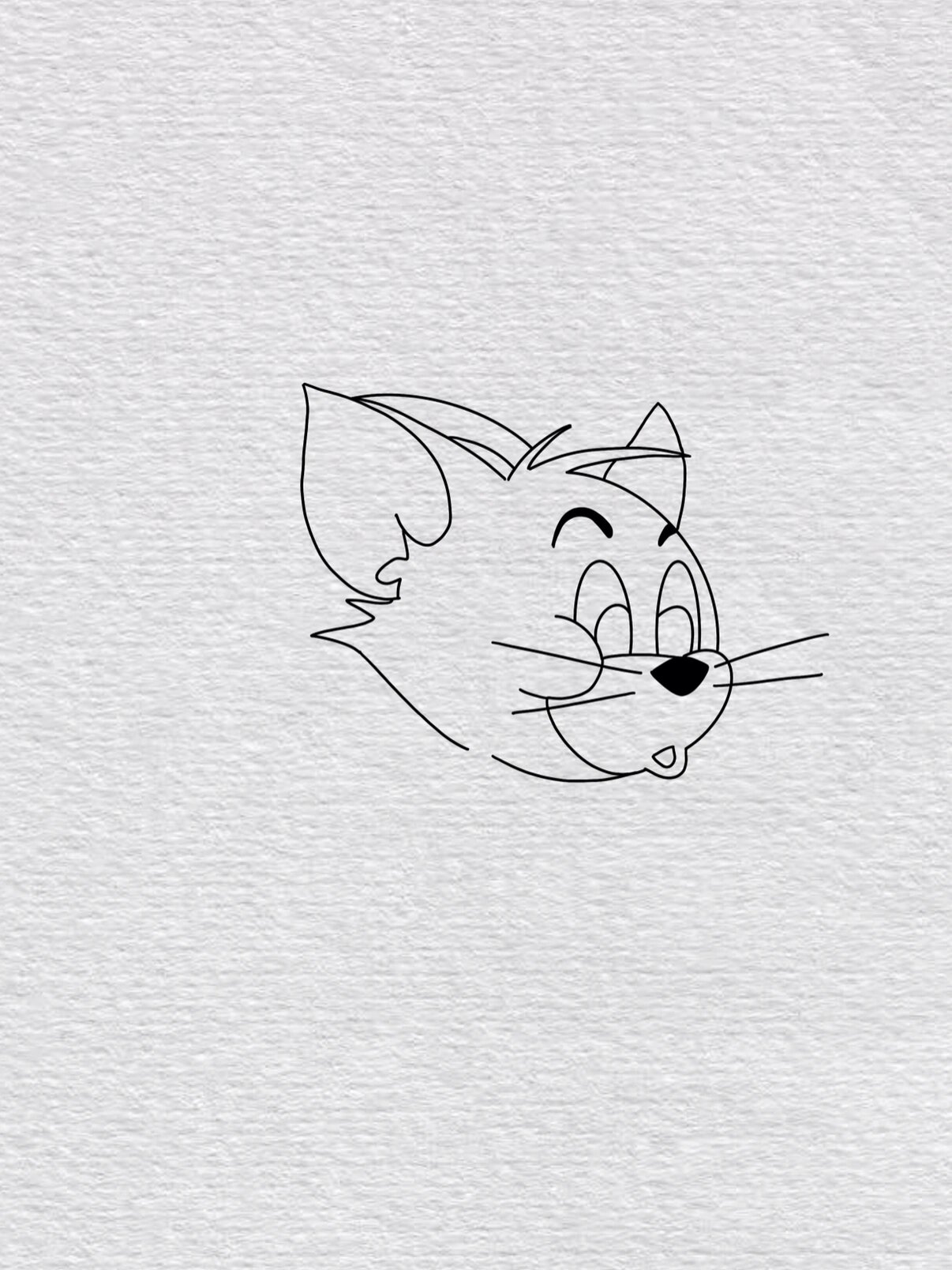 汤姆猫简笔画教程步骤