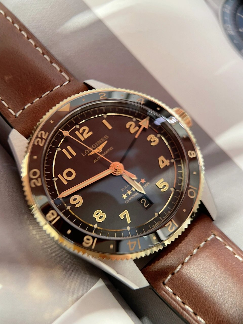 飞航腕表首选 浪琴先行者 2023最新配色先行者祖鲁时间腕表 黑金配色