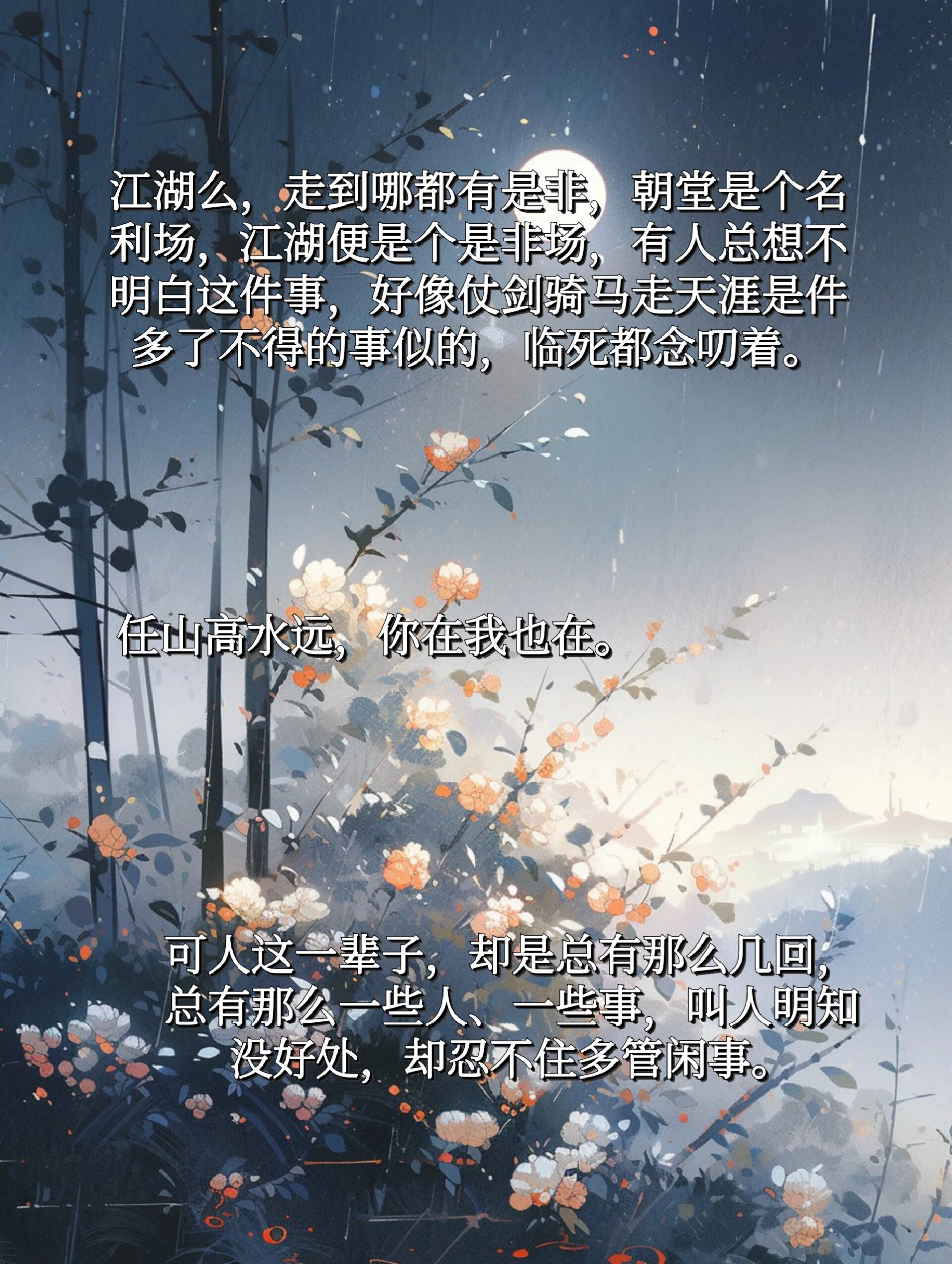 priest《天涯客》那些江湖悠远的句子 《天涯客》经典语录 95四季花