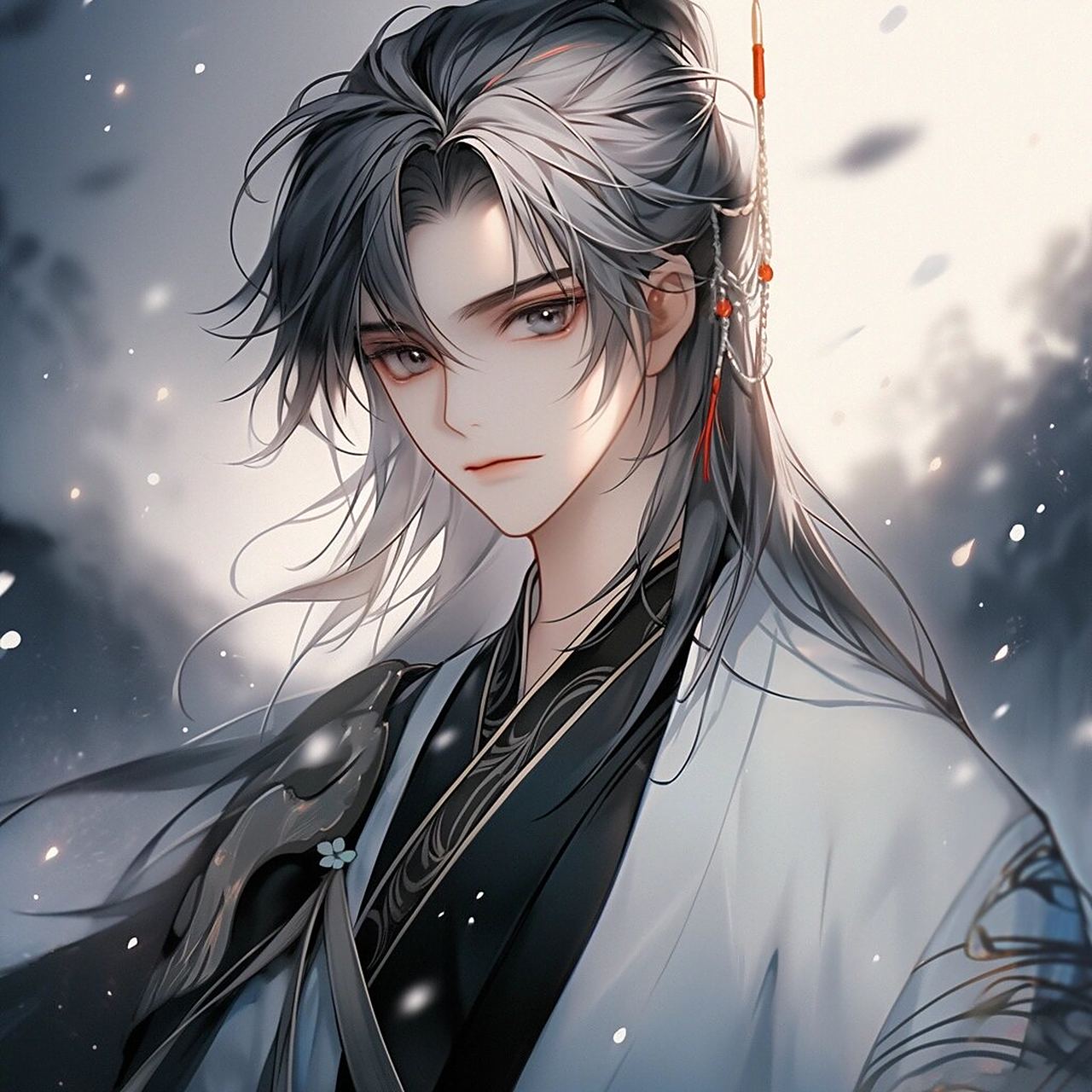 风光霁月高冷少年|古风动漫男头|男生头像 #画画的日常# #古风头像