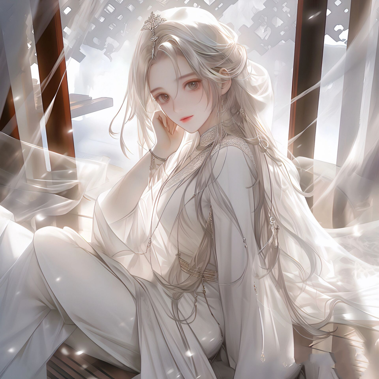 白色系,好仙呀,大爱!▏古风女生头像