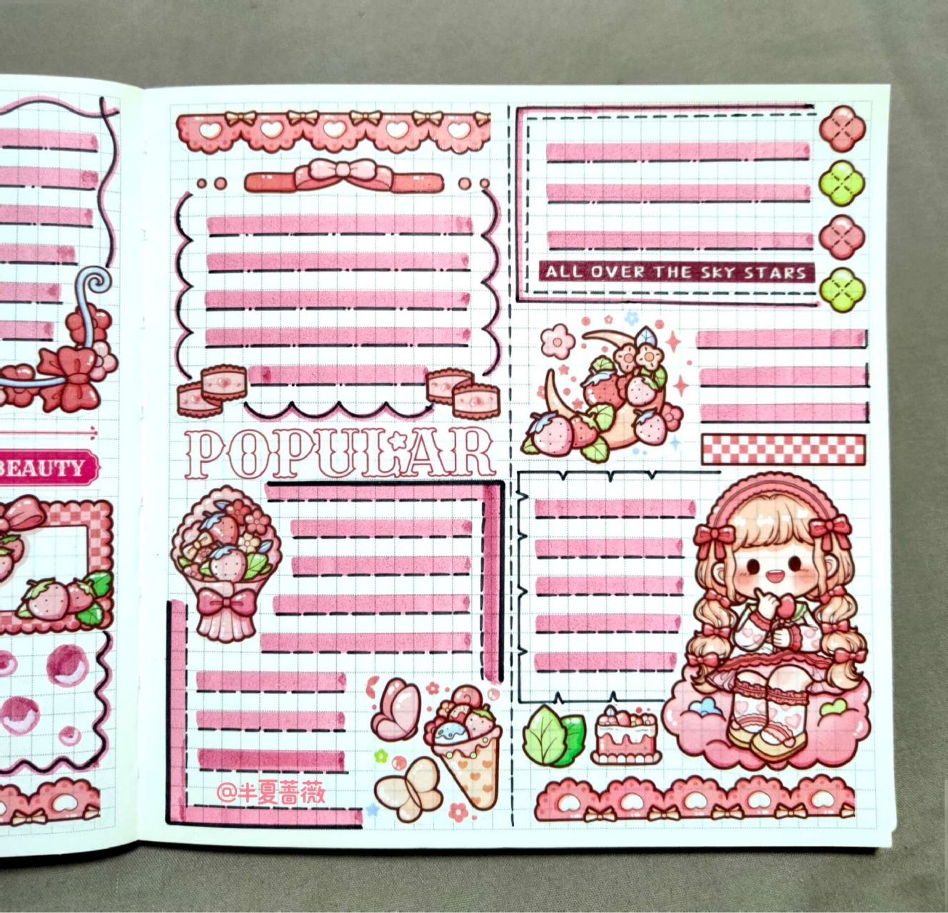 方方本排版/提拉多新品浪漫下午茶手帐排版 方方本排版/提拉多新品