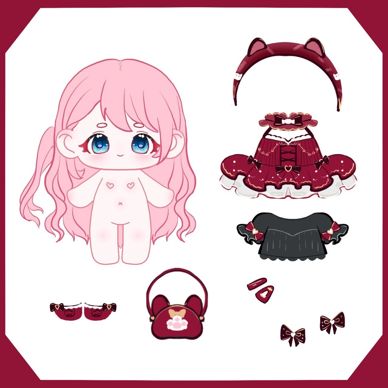 棉花娃娃免费素材6 可自用哦 透明底底可以去 留言画下一张的风格