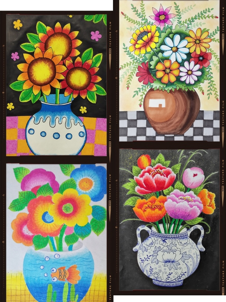 创意儿童画《花瓶》 画画打卡,花瓶123498