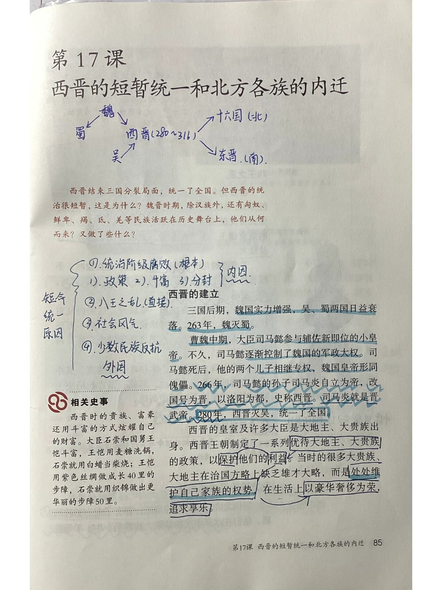 初一上册历史笔记图片图片