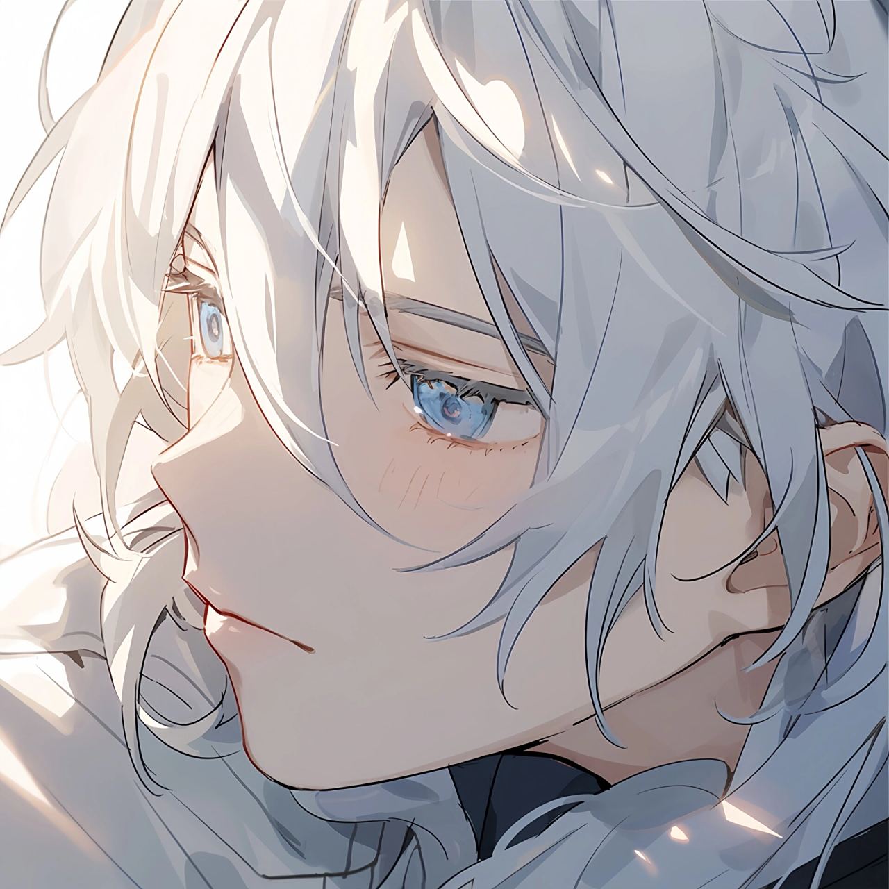 动漫男头|白发男头