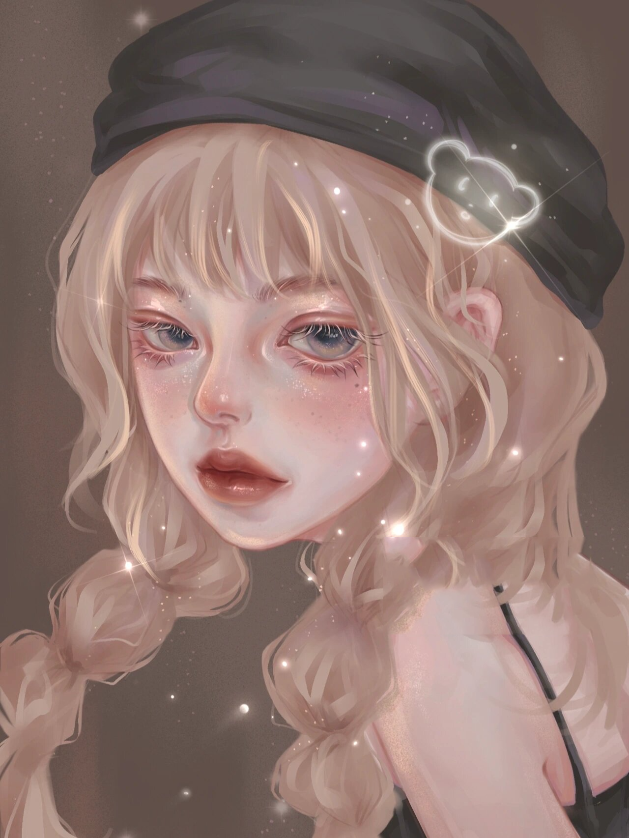 procreate|手绘马尾酷女孩(分步绘画教程