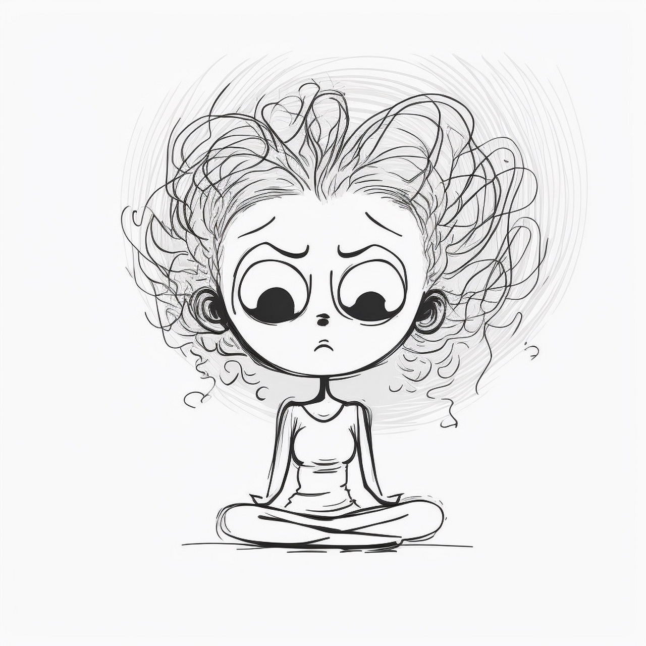 冥想的小姐姐头像,治愈头像