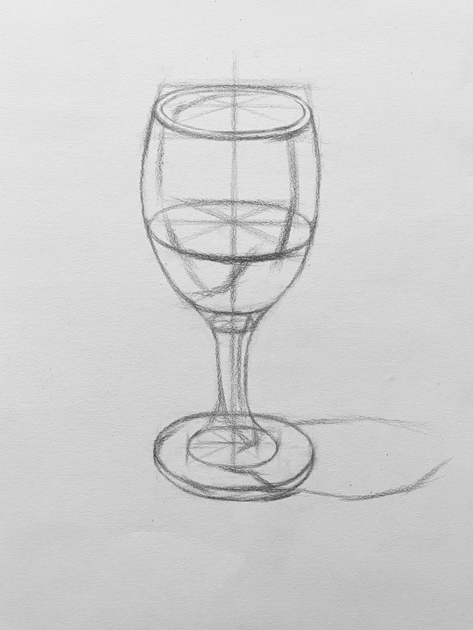 素描【红酒杯】步骤,教你画红酒杯.