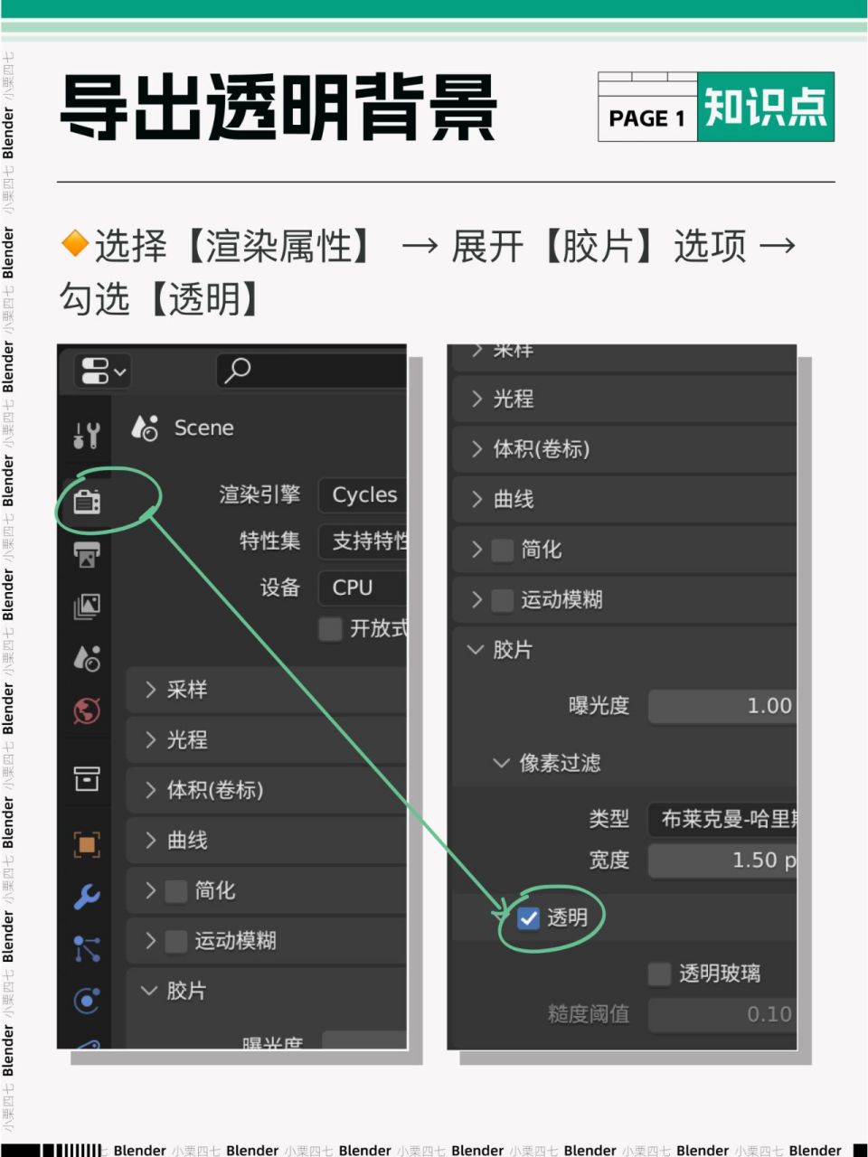 02导出透明背景 blender 导出元素为透明背景 #blender#0202