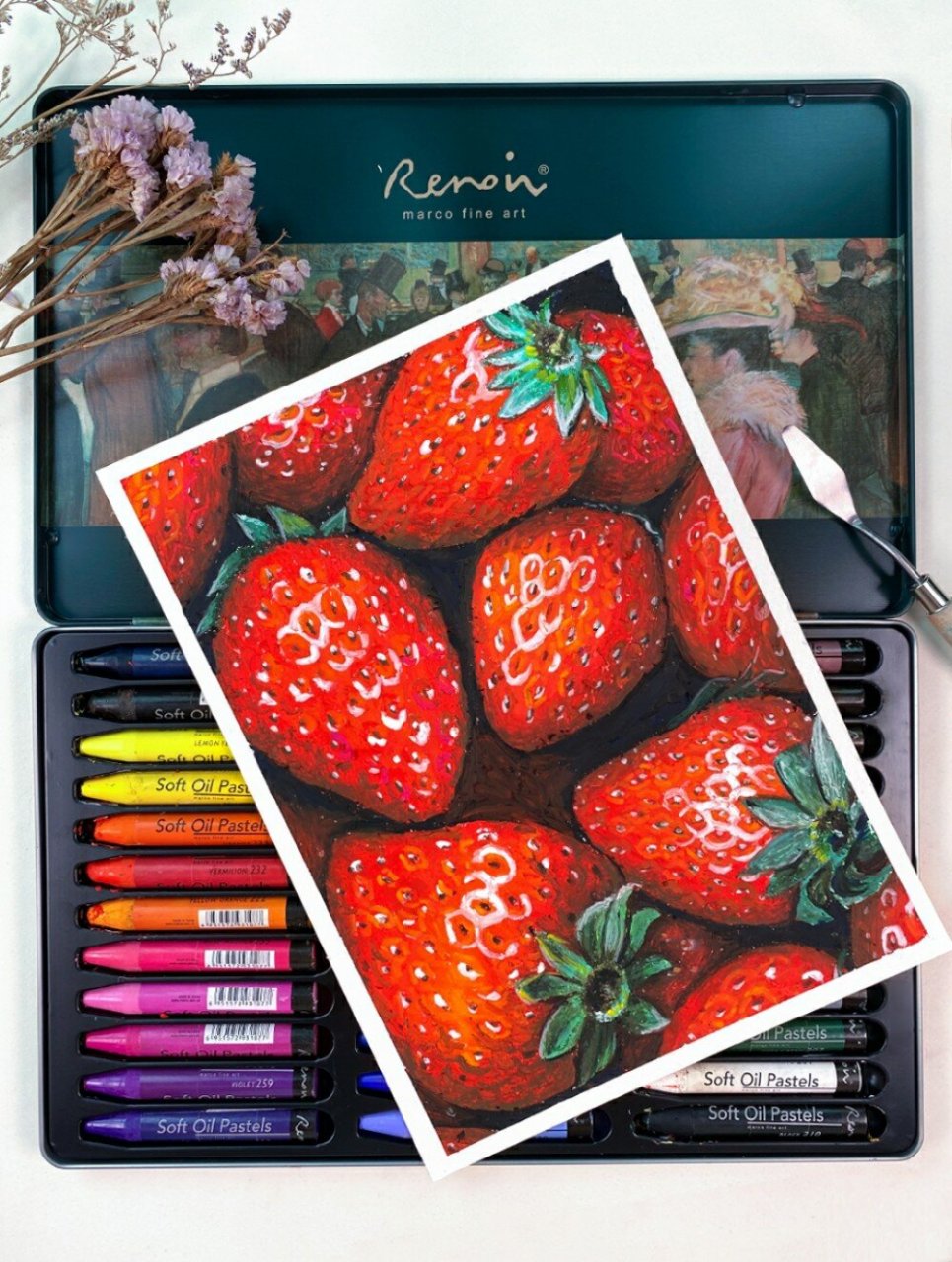 91重彩油画棒草莓手绘 | 附教程 91看了就有食欲,画画想偷懒的别