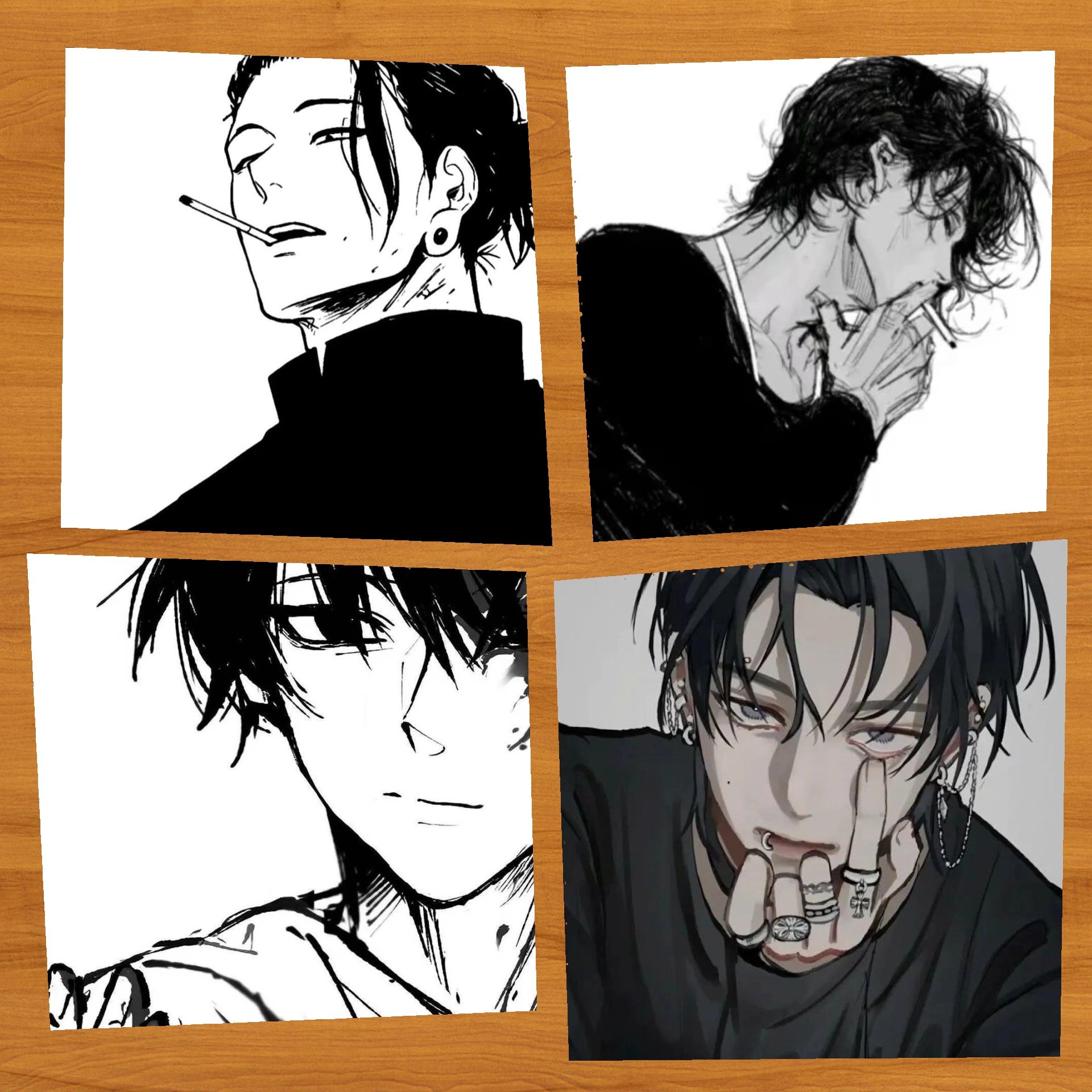 简约黑白风 动漫男生头像