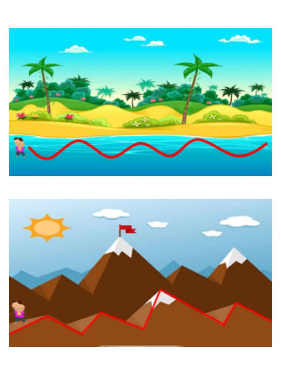 90活动目标: 166联系生活经验,体验线条去旅行