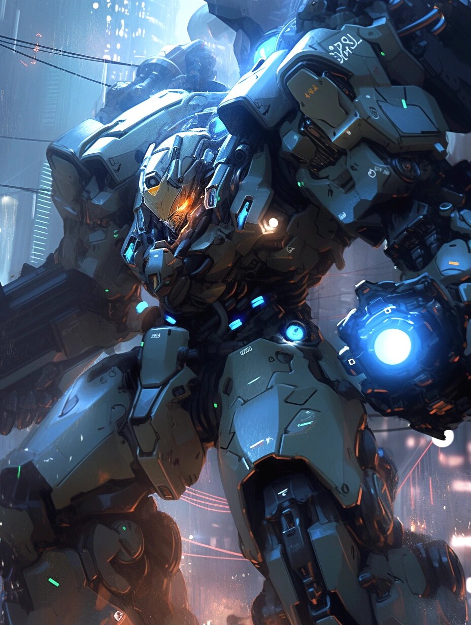 叫泰坦大爷可留活命!|科幻机甲壁纸插画            🐼