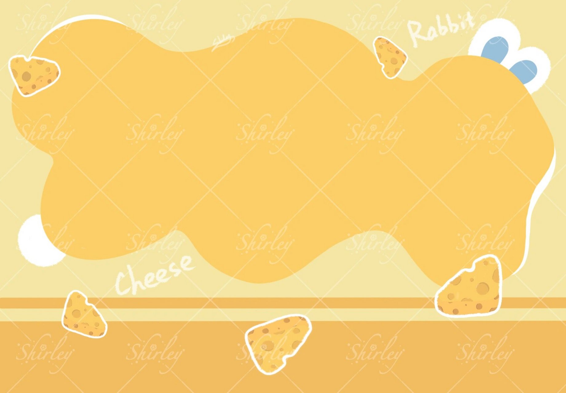 分享可爱的ipad壁纸丨0615 0615 画了一个奶黄的芝士奶酪系列