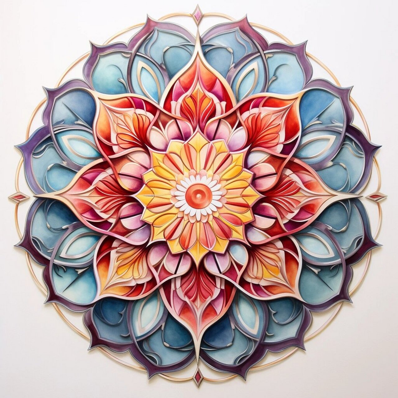 绘画曼陀罗可以帮助个体缓解焦虑和抑郁情绪,通过创造和表达来释放