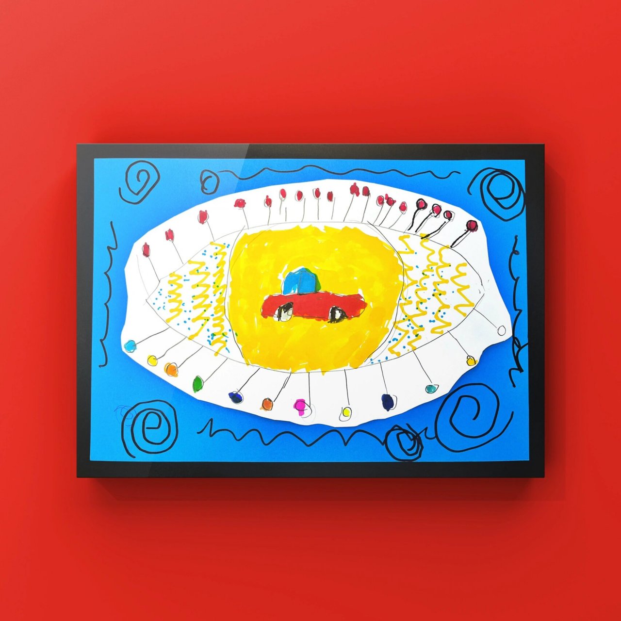 5-6岁美术创意作品 主题《大眼睛看世界》儿童绘画作品 创意美术 可以