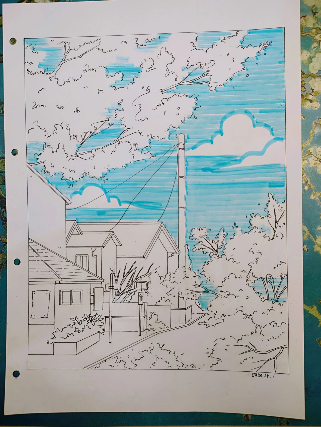 马克笔风景画