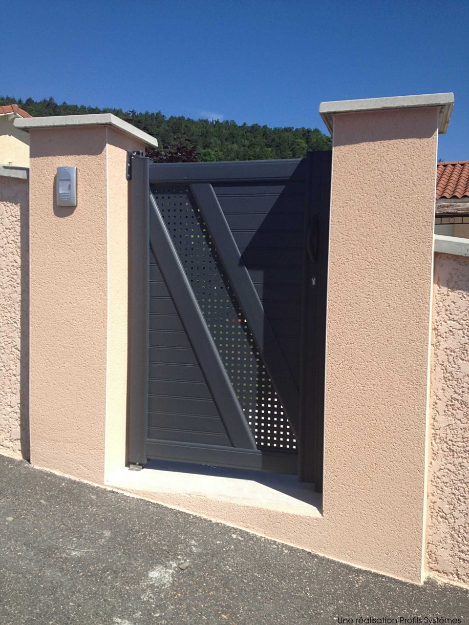 现代风格极简风庭院门 别墅庭院大门 现代风格极简风庭院门