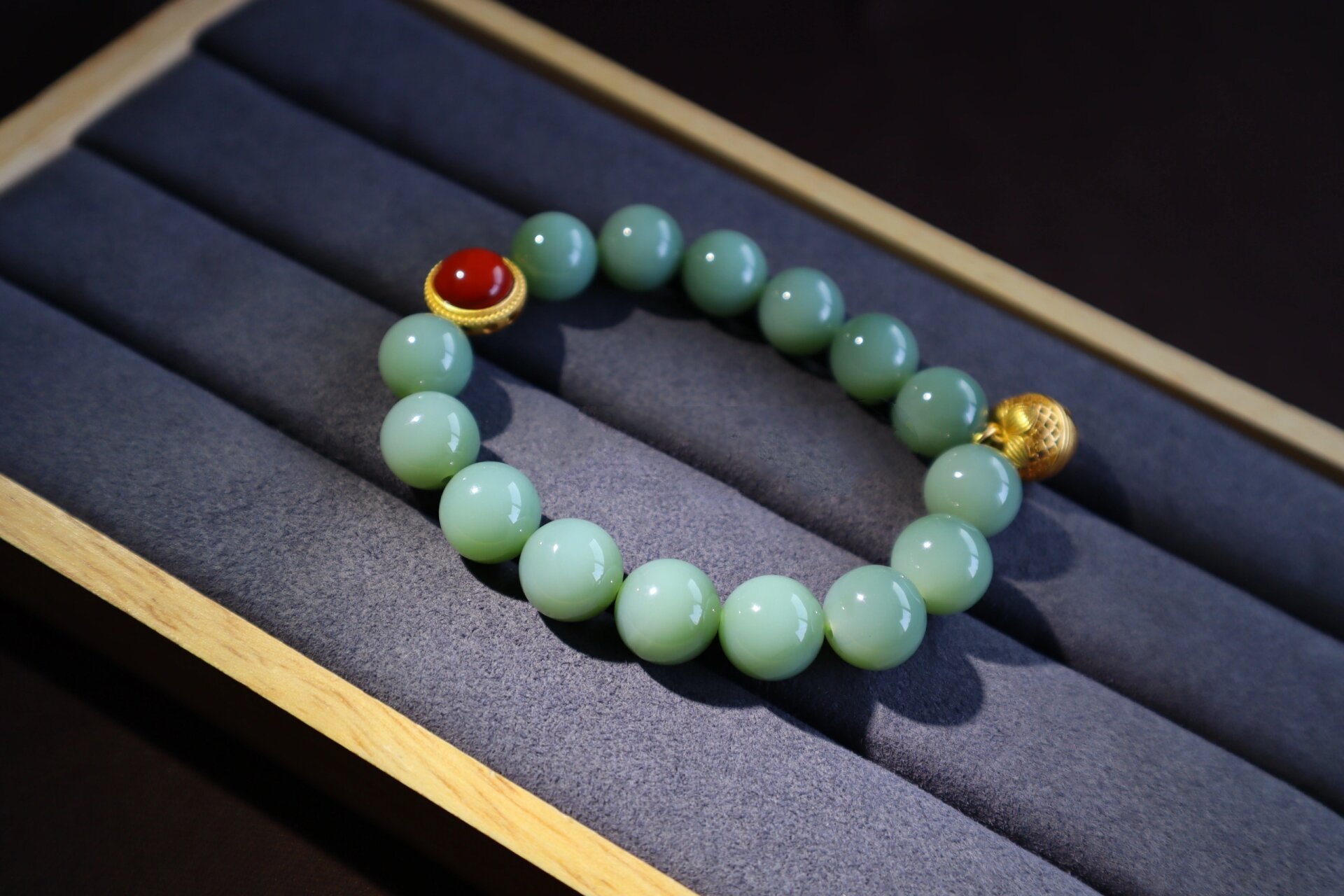 99新中式国风首饰——和田玉碧玉粉青手串