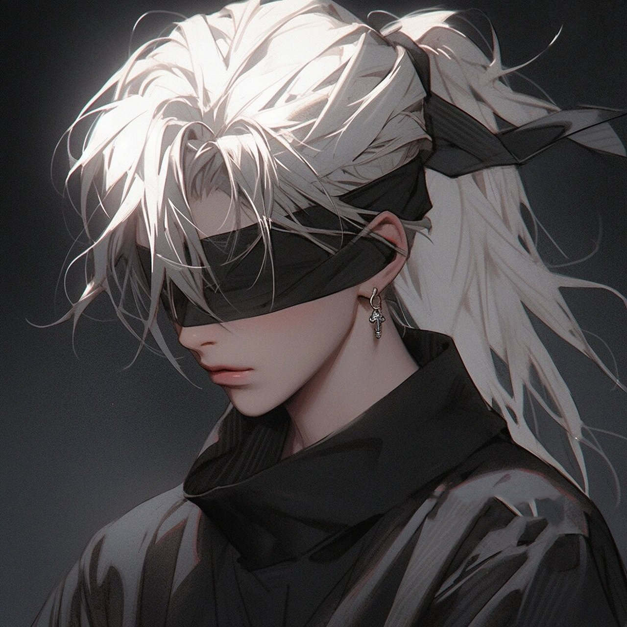 一组帅气的暗黑系♠ 做了三对黑白蒙眼的情头  大家喜欢什么样子的