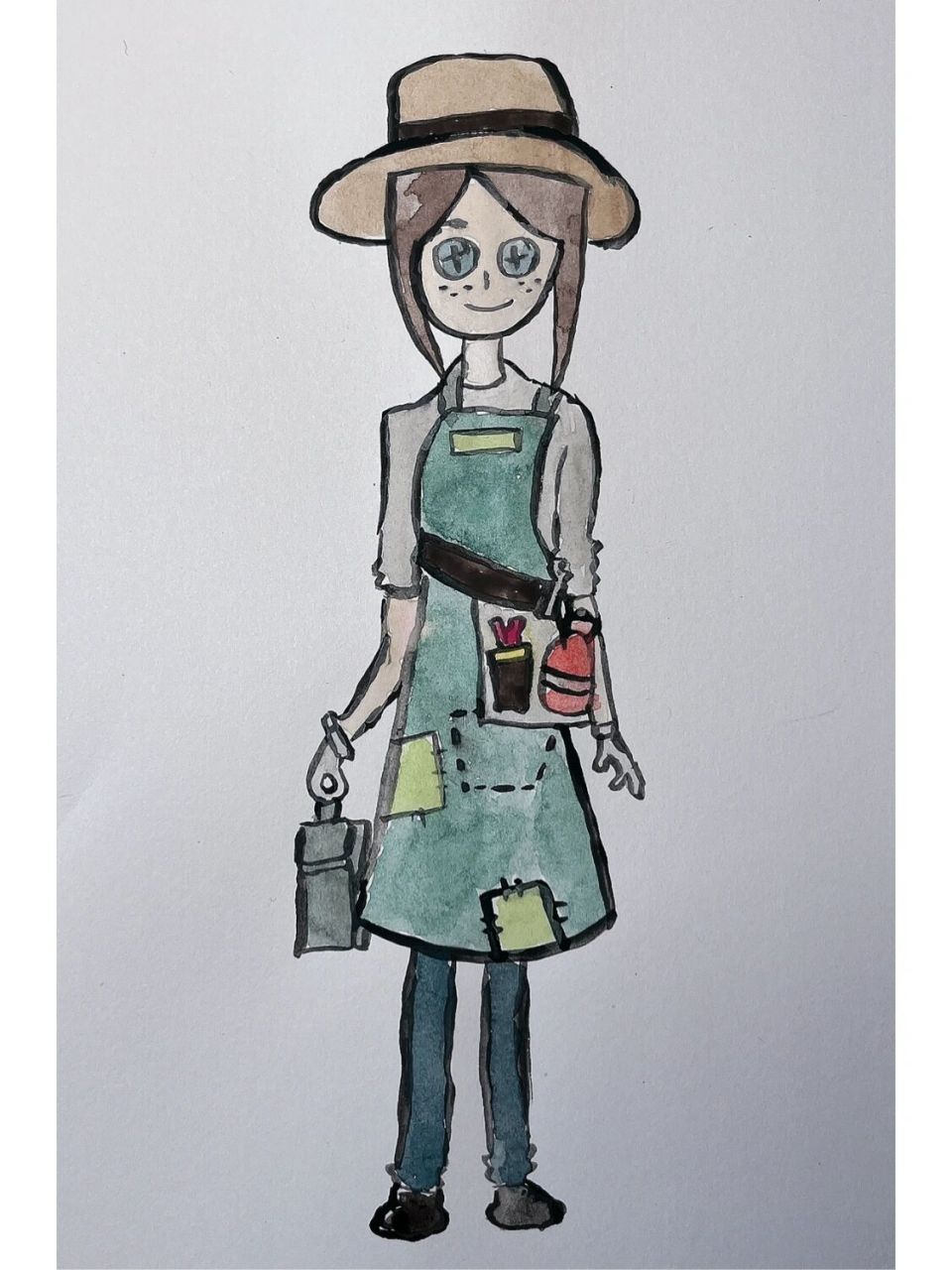 费时3小时,终于把第五人格"看板娘"园丁花画完了!