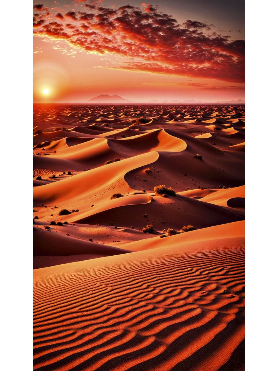 沙漠落日简笔画图片