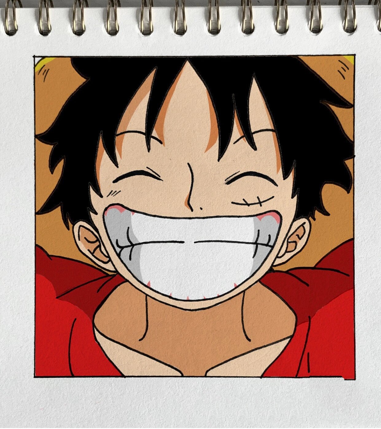 手绘|海贼王·路飞 附上色过程